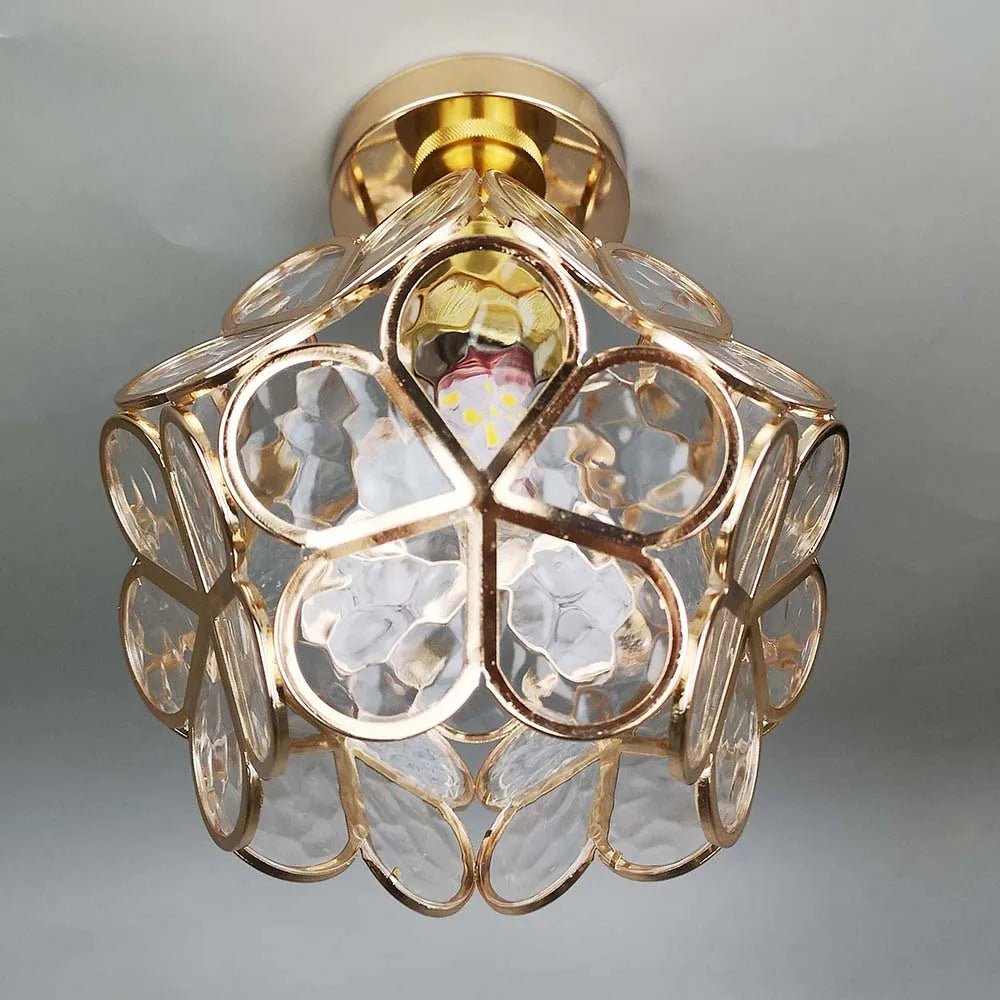 Luminaire Suspendu en Verre Floral | Élégant Design pour Ambiance Accueillante