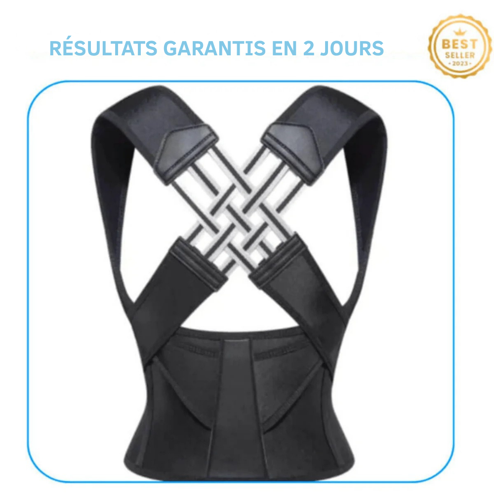 Correcteur de posture en néoprène réglable - maintien au quotidien