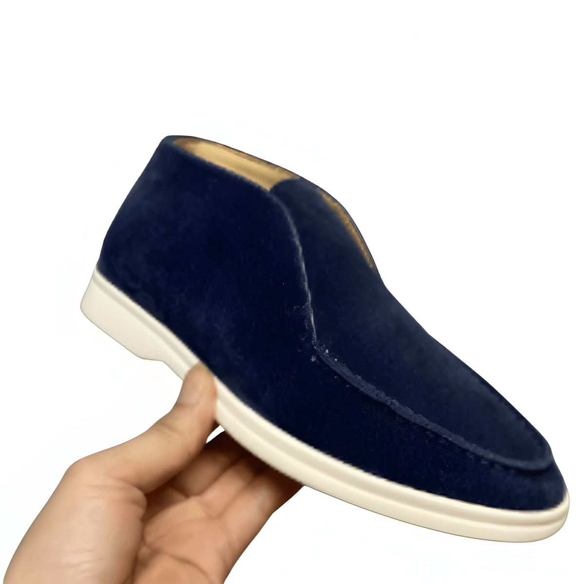 Mocassins homme en daim slip on style minimaliste casual