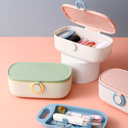 en-Un-Coffret de Couture avec Bouton et Dé à Coudre