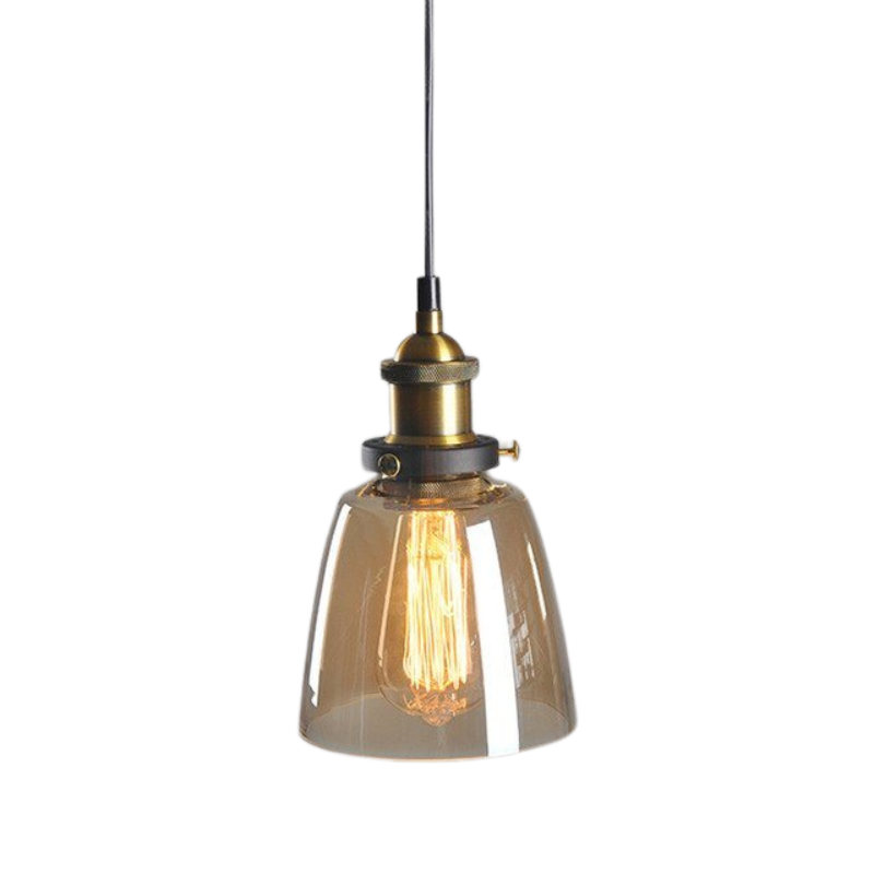 Lampe Suspendue Industrielle en Verre | Design Élégant et Minimaliste