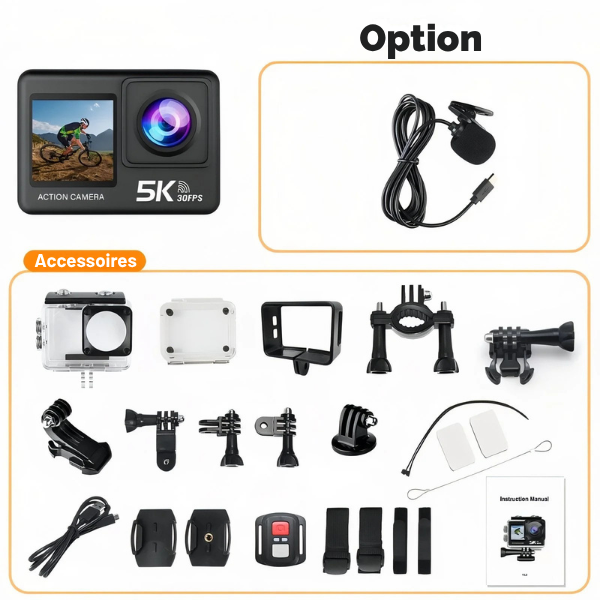 Caméra d’Action 5K pour Randonnée – Capturez vos aventures avec une précision exceptionnelle | Helvia