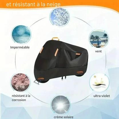 Housse de moto polyester 210D déperlante - protection extérieure
