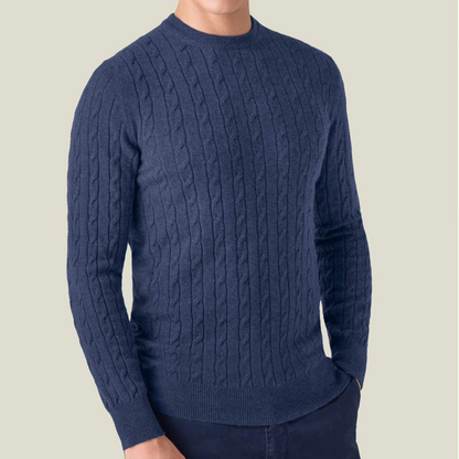 Pull en Maille Torsadée pour Hommes | Confort Douillet en Cachemire
