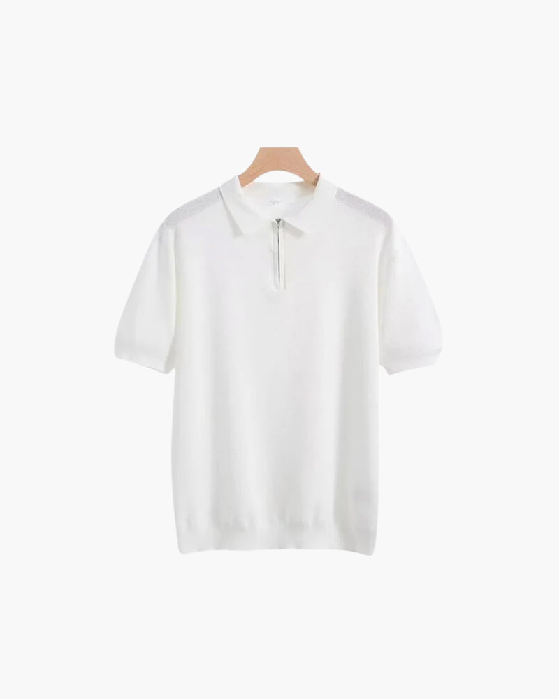 Polo Zip-Up Ventilé pour Hommes | Confort Léger et Élégance Décontractée