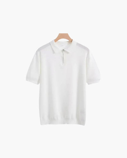 Polo Zip-Up Ventilé pour Hommes | Confort Léger et Élégance Décontractée