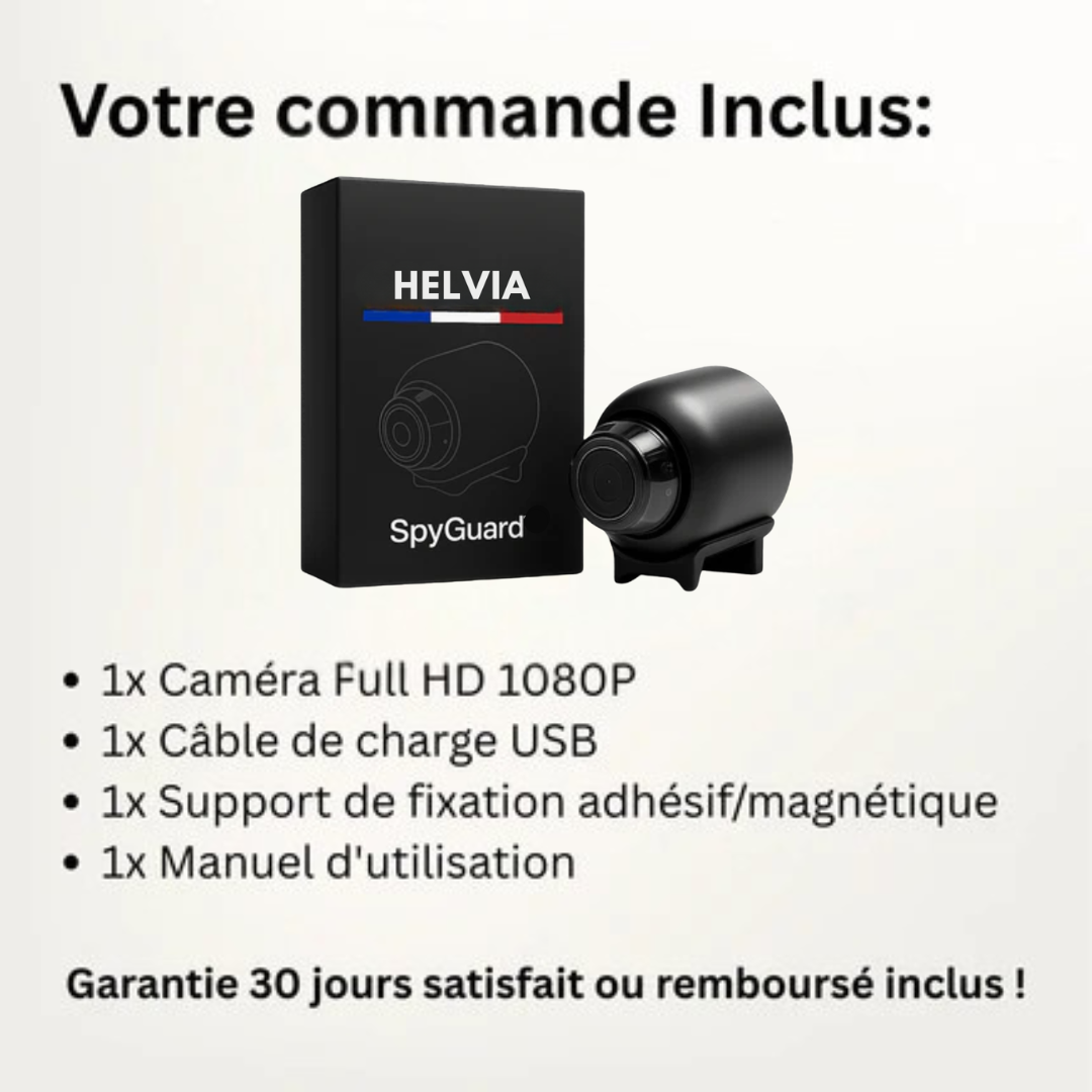 Caméra WiFi HD 1080P Compacte – Surveillance Connectée avec Vision Nocturne | Helvia
