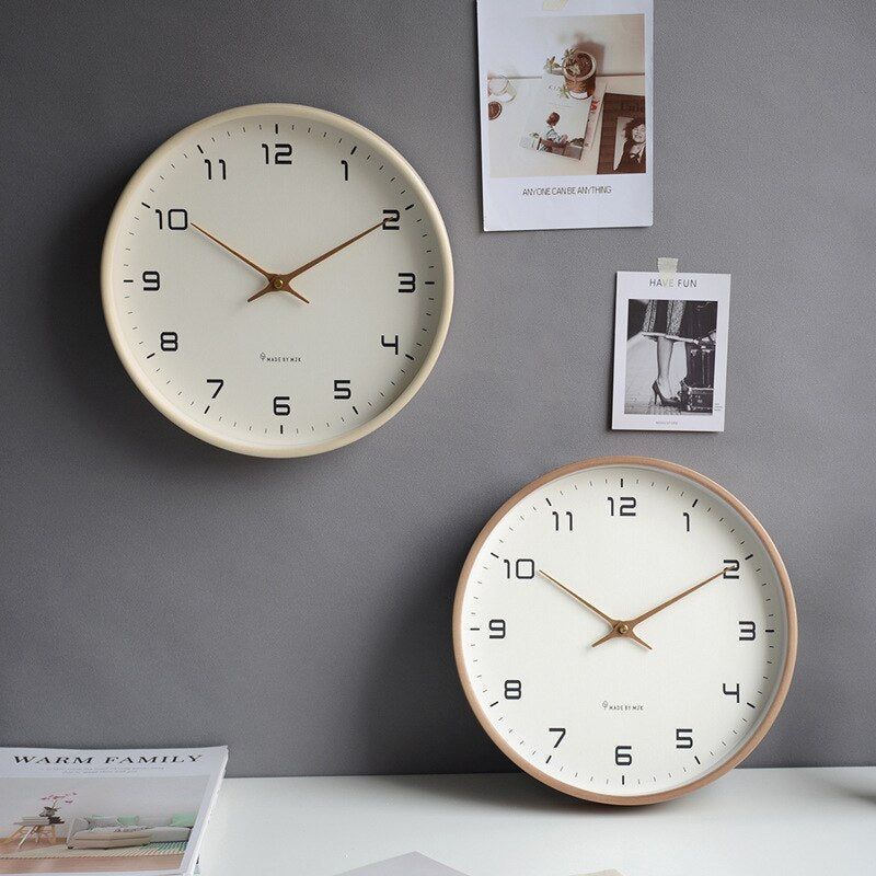 Horloge Murale en Bois Naturel | Élégance Scandinave pour Intérieur Moderne