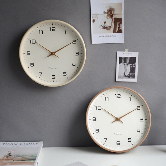 Horloge Murale en Bois Naturel | Élégance Scandinave pour Intérieur Moderne