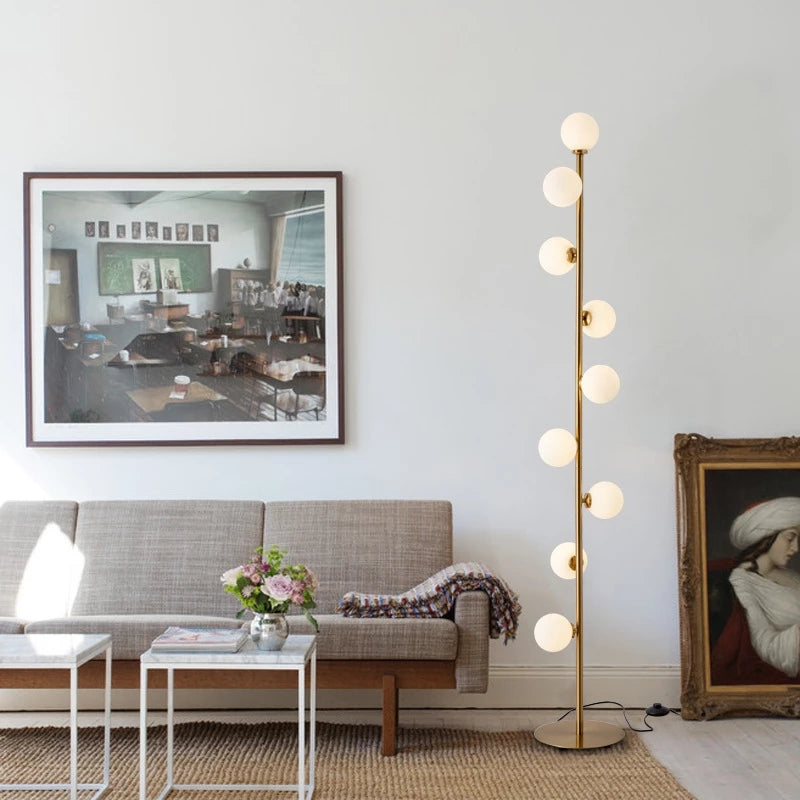 Lampe sur Pied Scandinave Dorée | Élégance et Efficacité Énergétique