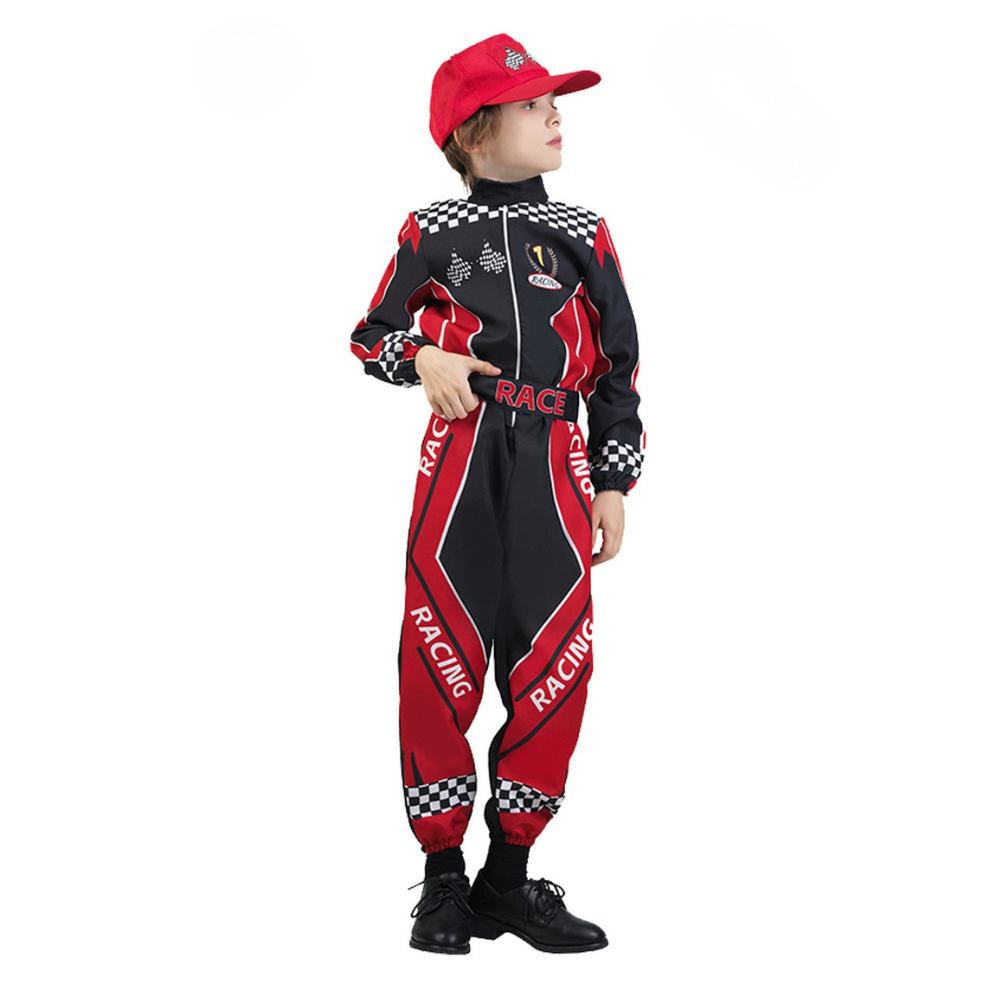 Costume de Pilote de Course Halloween | Ensemble Complet avec Accessoires Inclus