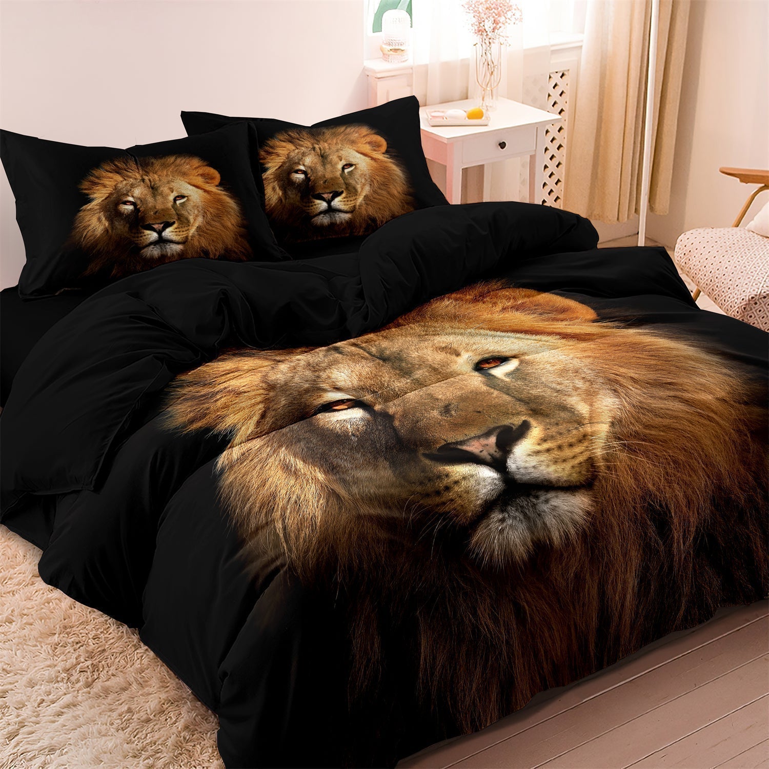 Linge de Lit Lion Luxueux | Ambiance Aventureuse et Confortable
