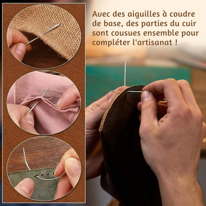 Kit d’outillage pour cuir 7-en-1 - créez et réparez à votre rythme