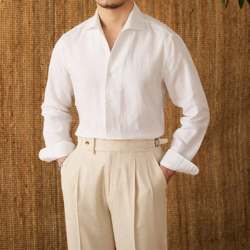 Chemise en Lin Tropical pour Homme | Élégance Décontractée et Confort Optimal