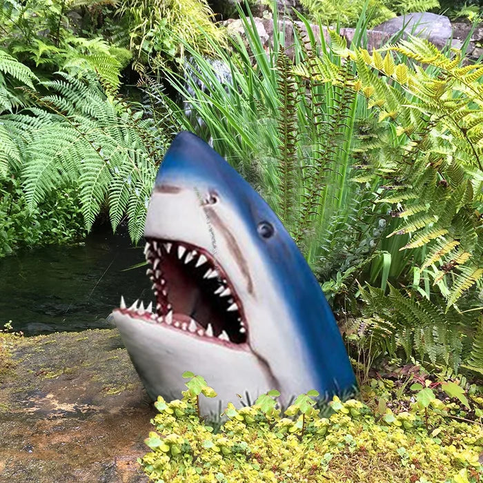 Sculpture de Requin de Jardin | Art Mural Résistant aux Intempéries