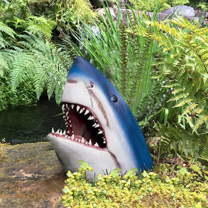 Sculpture de Requin de Jardin | Art Mural Résistant aux Intempéries
