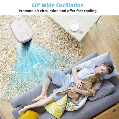 Refroidisseur d'Air 3-en-1 Compact | Ventilateur Portable avec Minuteur Réglable