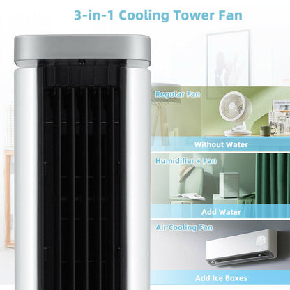 Refroidisseur d'Air 3-en-1 Compact | Ventilateur Portable avec Minuteur Réglable