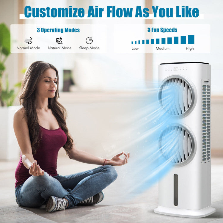 Refroidisseur d'Air Évaporatif Télécommandé | Confort Personnalisé avec Minuterie de 15 Heures