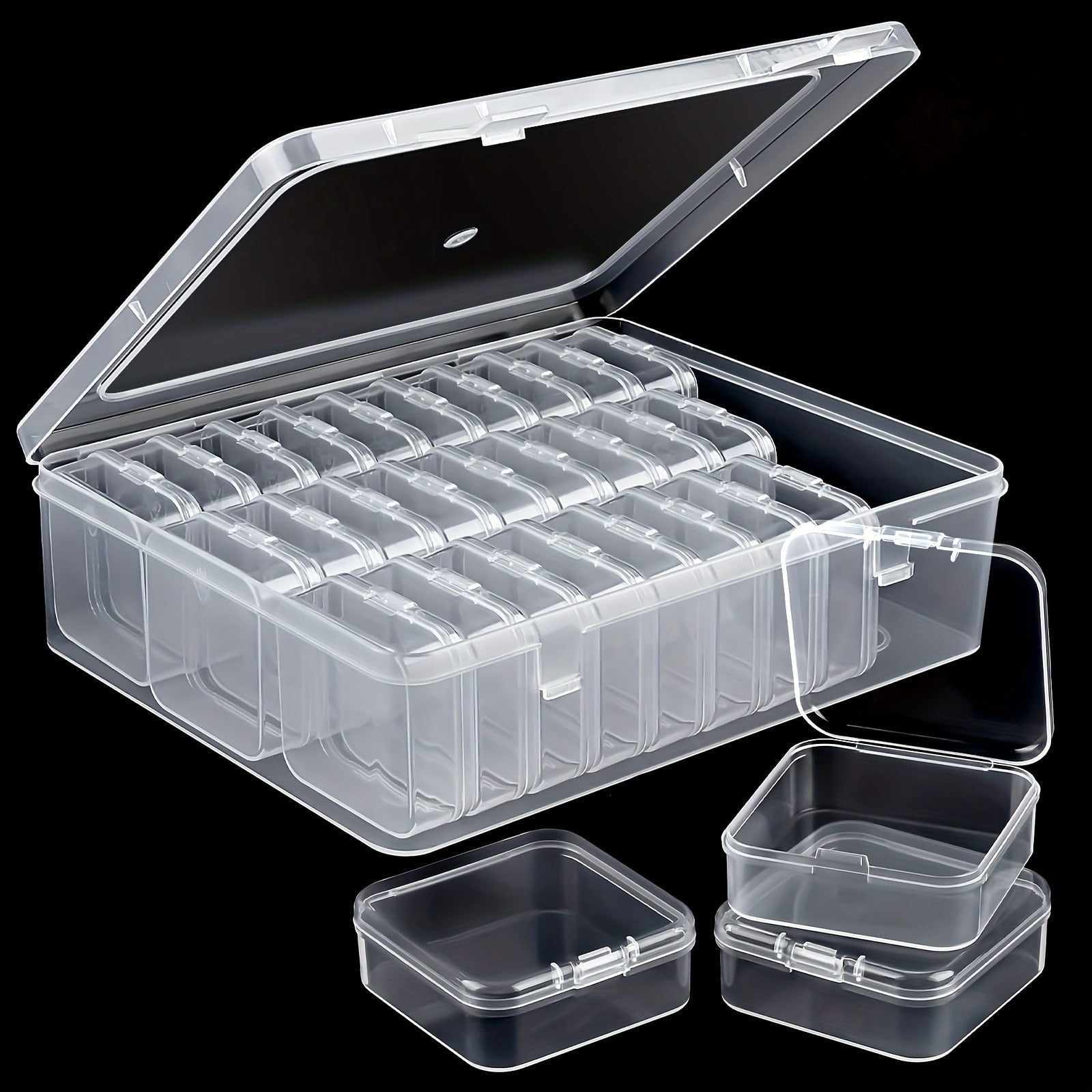 Organisateur de Perles Transparent | Ensemble de 30 Boîtes de Rangement