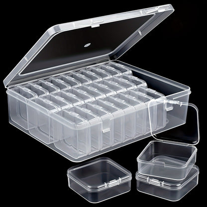 Organisateur de Perles Transparent | Ensemble de 30 Boîtes de Rangement
