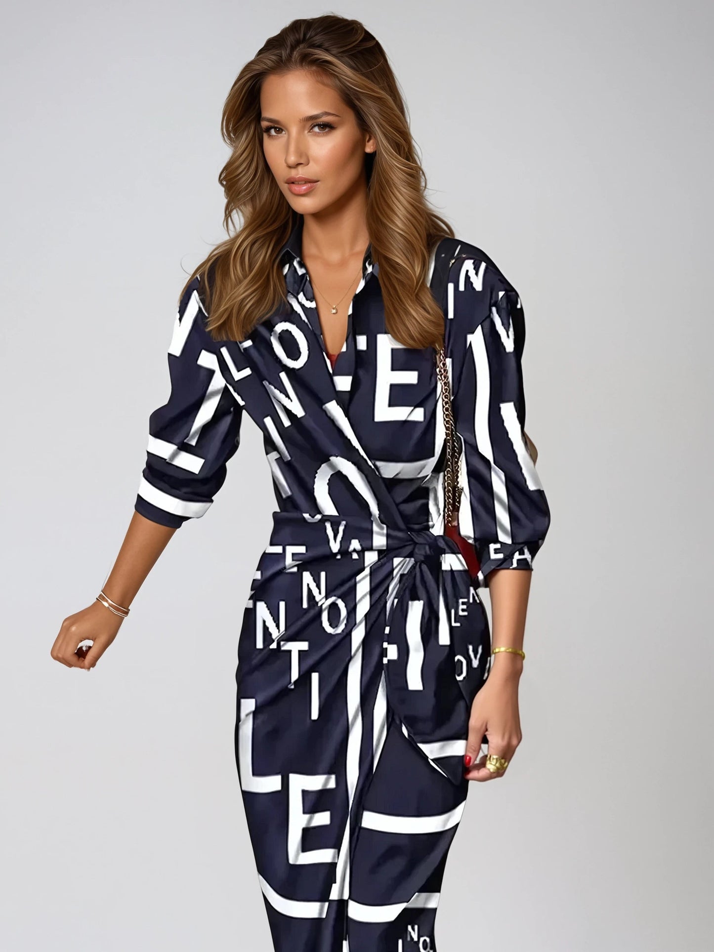 Robe Maxi Élégante Imprimé Abstrait | Style Chic et Confort Optimal