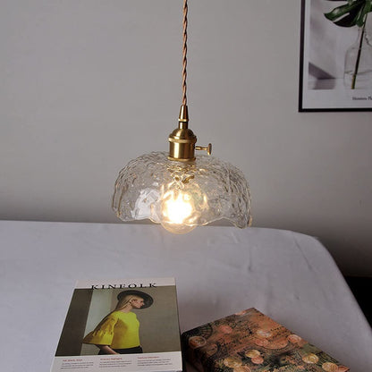 Lampe Suspendue en Laiton et Verre | Élégance Moderne et Installation Facile