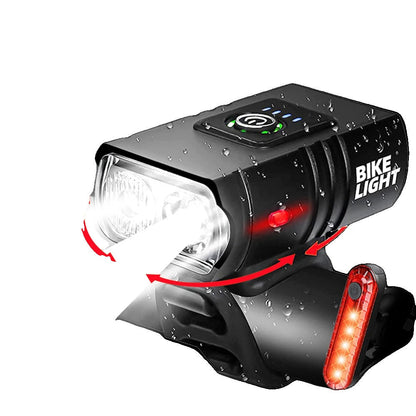 Lumières de Vélo Rechargeables USB | 1500 Lumens et 6 Modes de Sécurité