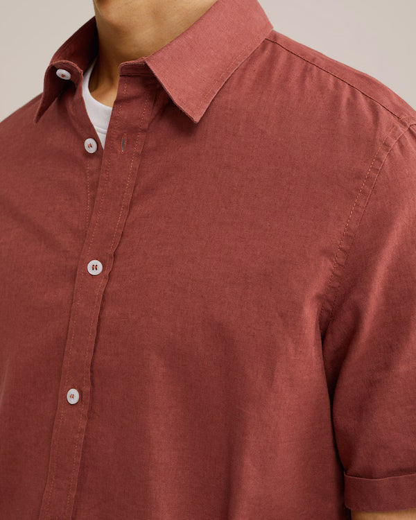 Chemise rouge pour homme
