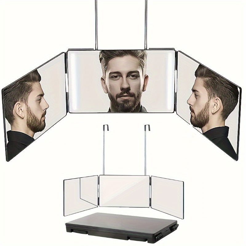 Miroir Rotatif à 3 Faces | Visibilité Complète pour Coiffage Parfait