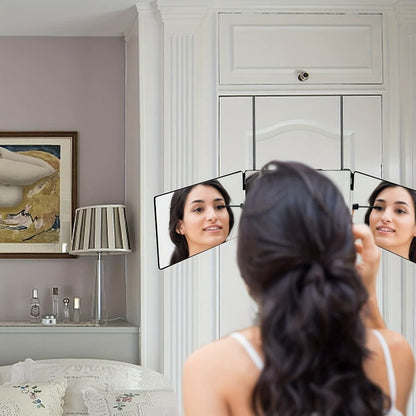 Miroir Rotatif à 3 Faces | Visibilité Complète pour Coiffage Parfait