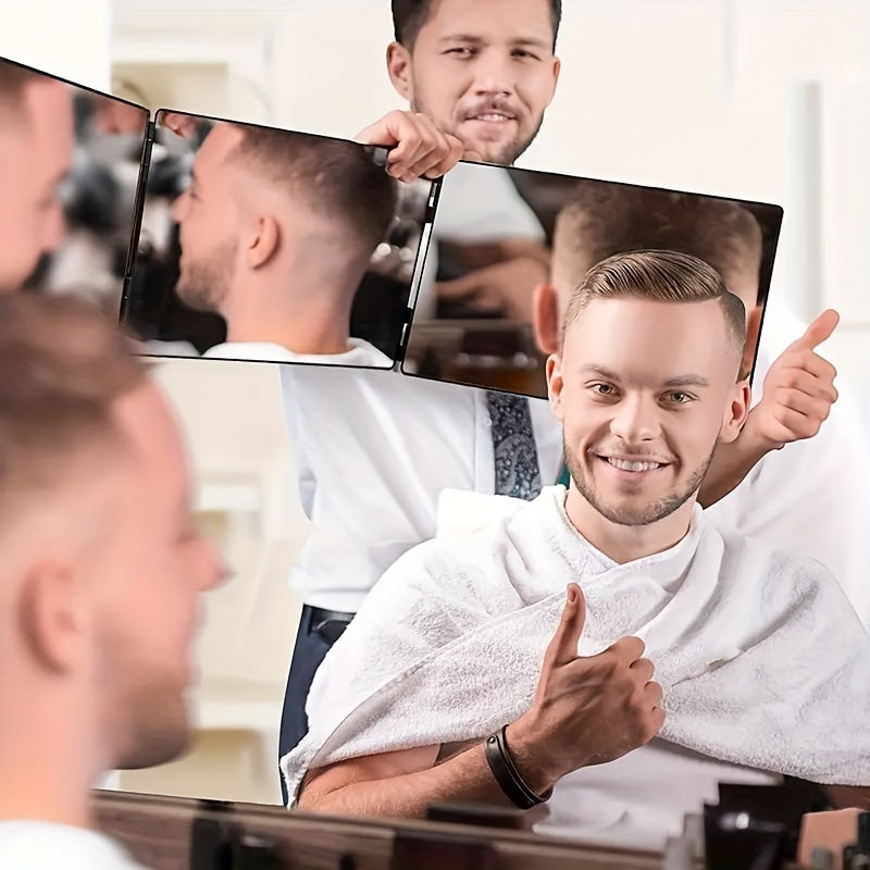 Miroir Rotatif à 3 Faces | Visibilité Complète pour Coiffage Parfait