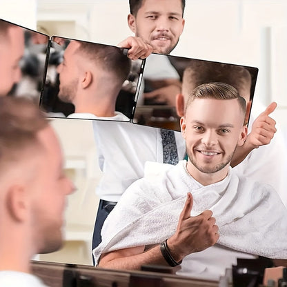 Miroir Rotatif à 3 Faces | Visibilité Complète pour Coiffage Parfait