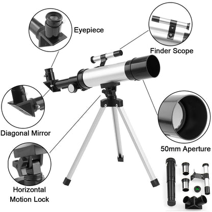 Télescope Astronomique 90x avec Trépied | Vision Ergonomique et Clarté Optique