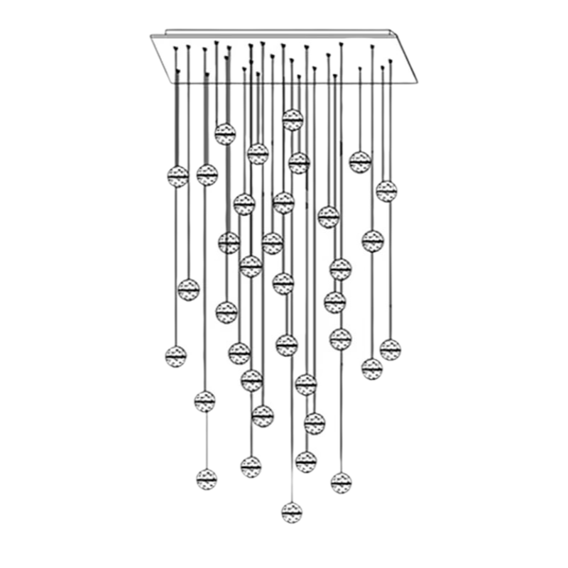 Luminaire Suspendu en Cristal | Éclairage Élégant et Réglable