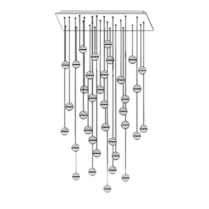 Luminaire Suspendu en Cristal | Éclairage Élégant et Réglable