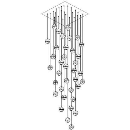 Luminaire Suspendu en Cristal | Éclairage Élégant et Réglable