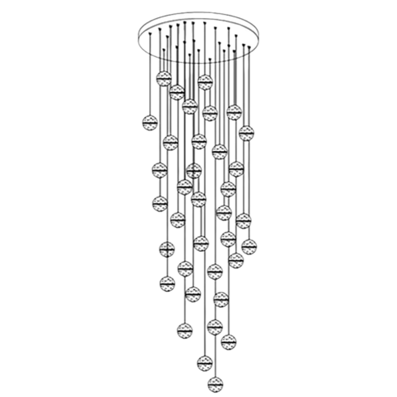 Luminaire Suspendu en Cristal | Éclairage Élégant et Réglable