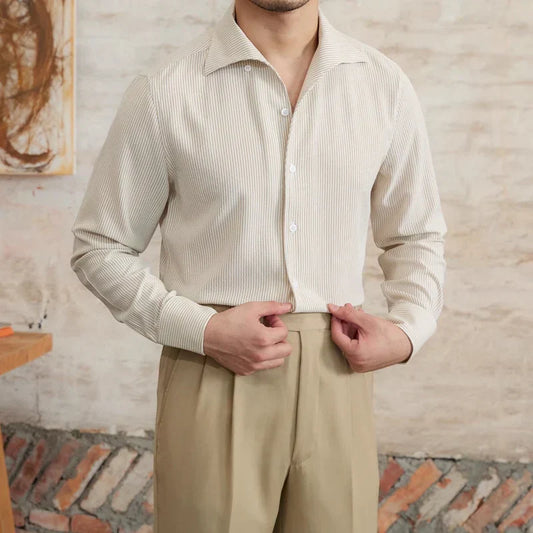 Chemise Ajustée Micro-Carreaux Distinguée | Élégance Classique et Confort Contemporain