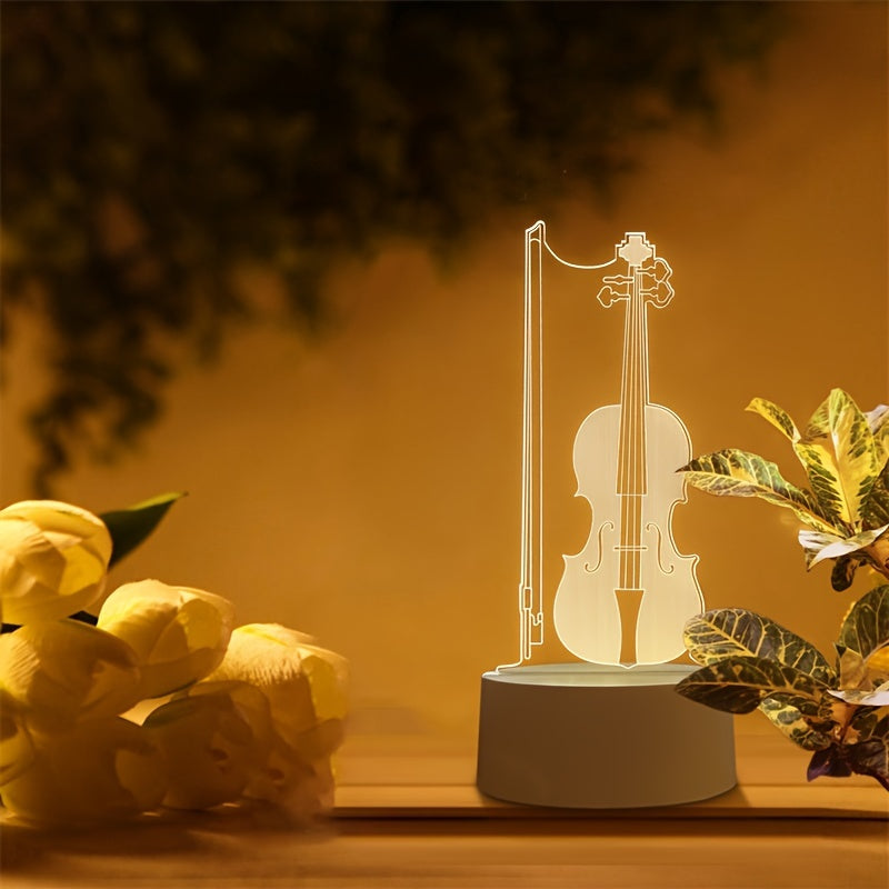 Lampe Sphérique Élégante en Acrylique | Effet 3D de Violoncelle Unique
