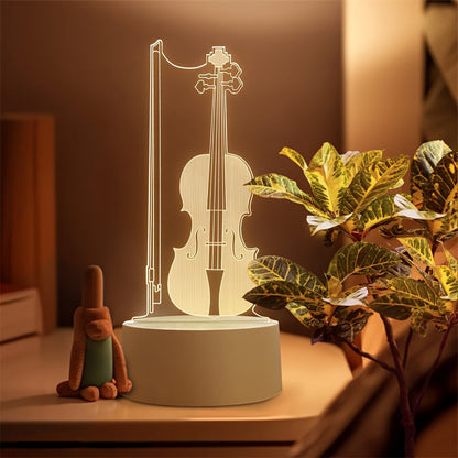 Lampe Sphérique Élégante en Acrylique | Effet 3D de Violoncelle Unique