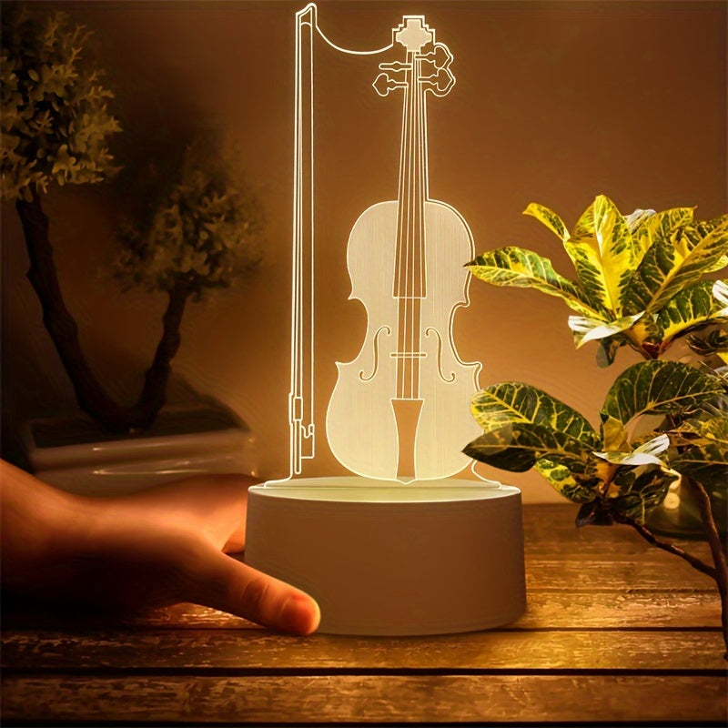 Lampe Sphérique Élégante en Acrylique | Effet 3D de Violoncelle Unique