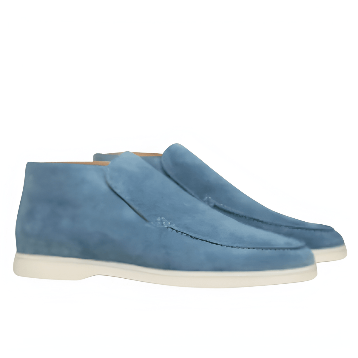 Mocassins homme en daim slip on style minimaliste casual
