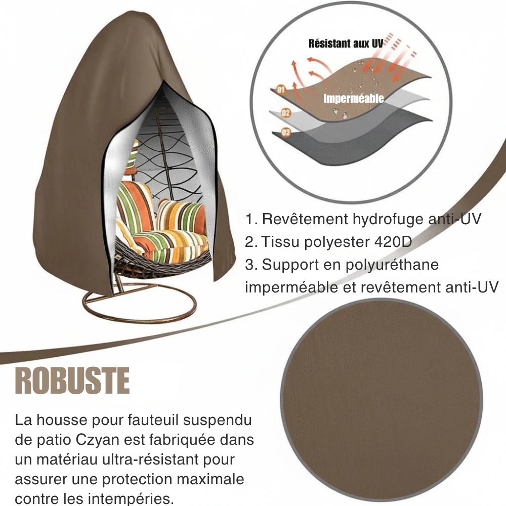 Housse fauteuil suspendu Oxford 210D - protégée par tous les temps