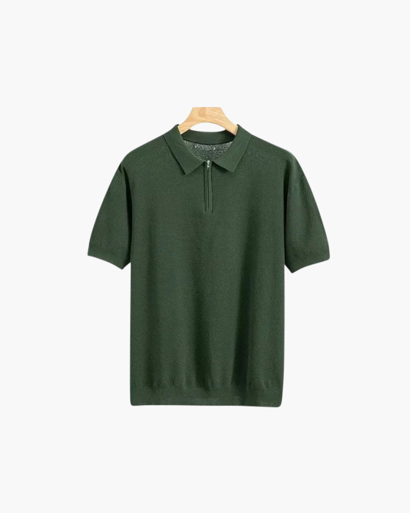 Polo Zip-Up Ventilé pour Hommes | Confort Léger et Élégance Décontractée