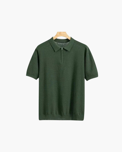 Polo Zip-Up Ventilé pour Hommes | Confort Léger et Élégance Décontractée