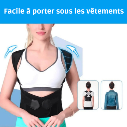 Correcteur de posture en néoprène réglable - maintien au quotidien