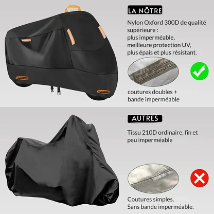 Housse de moto polyester 210D déperlante - protection extérieure