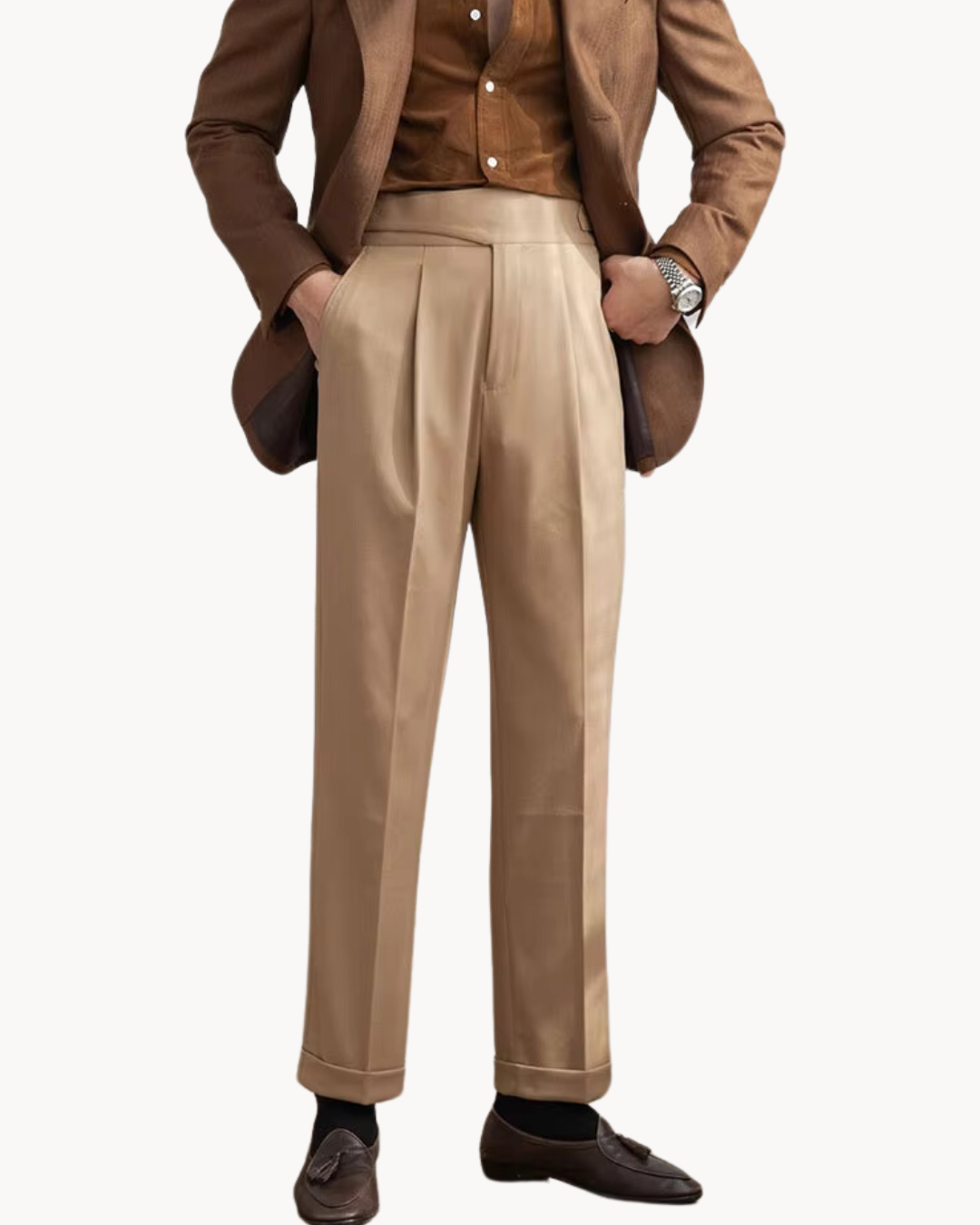 Pantalon Sur-Mesure Élégant pour Hommes | Polyvalent et Résistant aux Rides