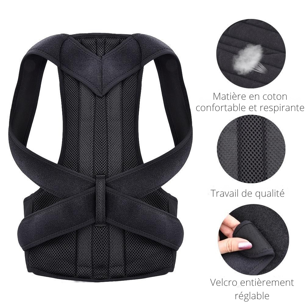Correcteur de posture réglable 46 cm - maintien discret au quotidien